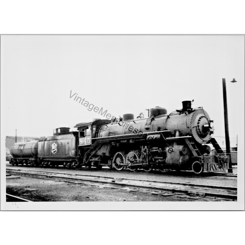 Vtg MKT Missouri - Kansas - Texas Railroad 845 Steam Locomotive‎ Photo T2-135